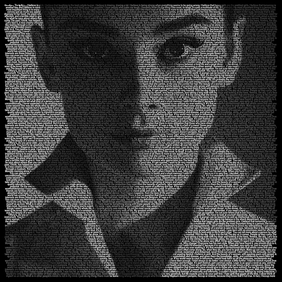 Art and Words, Audrey Hepburn by Eric Thaller