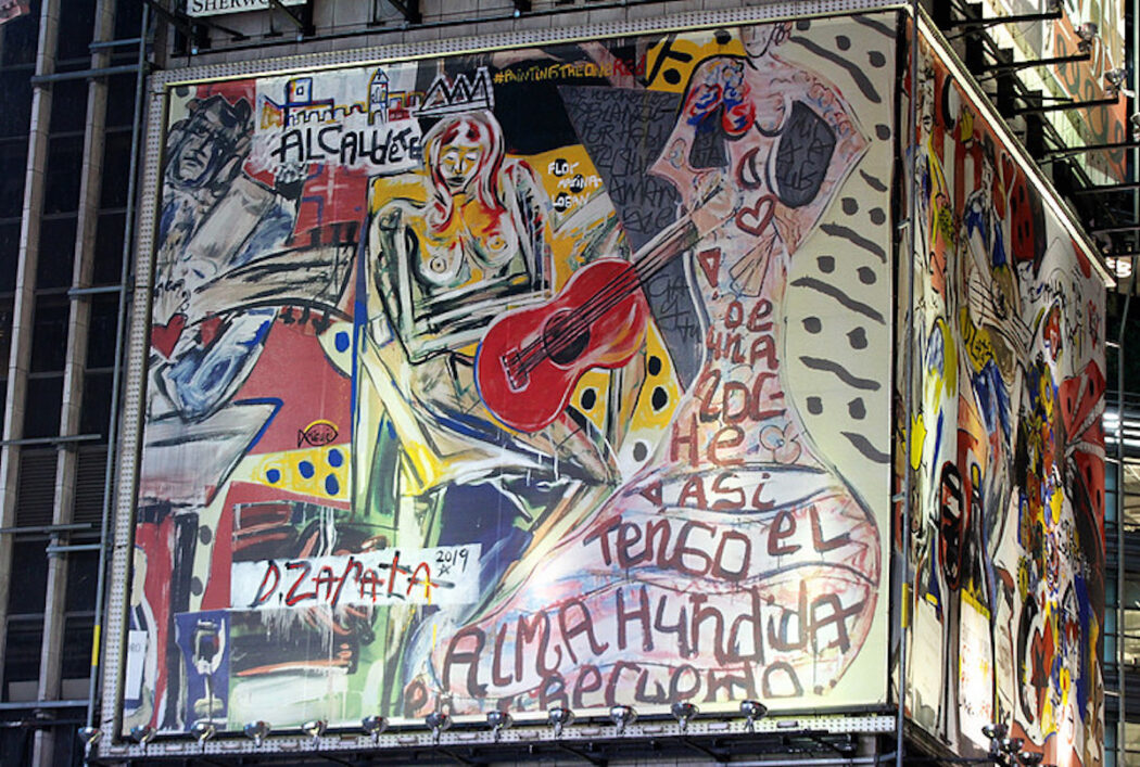 Artist Domingo Zapata Makes History In Times Square